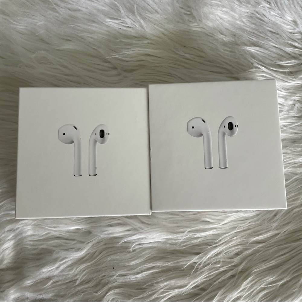 Two empty boxes apple airpods 2nd generation